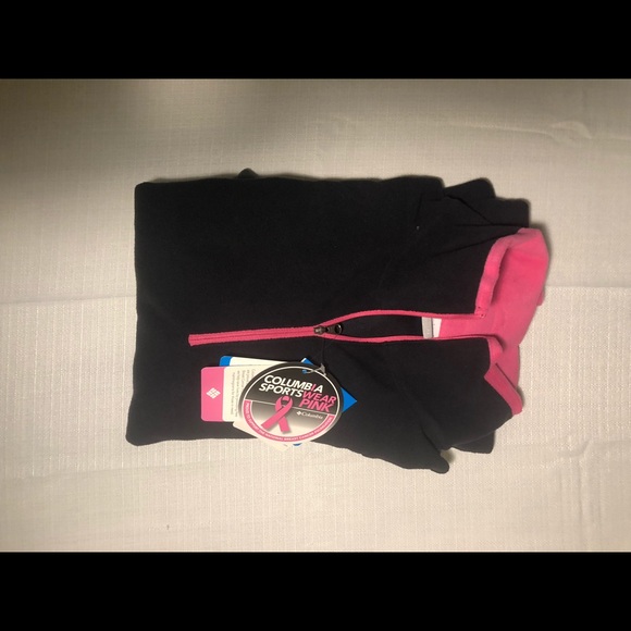 Ladies Breast Cancer awareness Columbia half zip - Picture 6 of 7